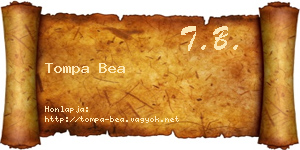 Tompa Bea névjegykártya